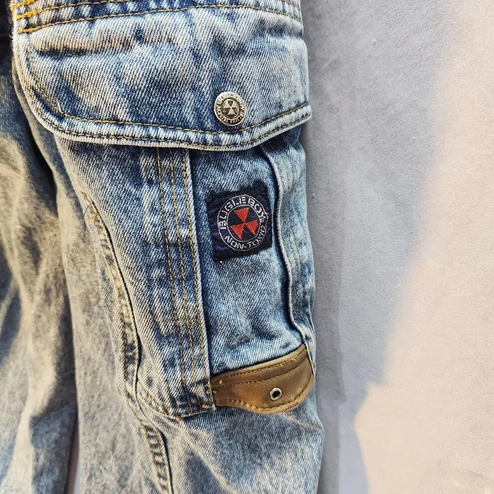Vintage Rare Bugle Boy Toxic Alert Acid Washed Jeans Size‎ 30x32